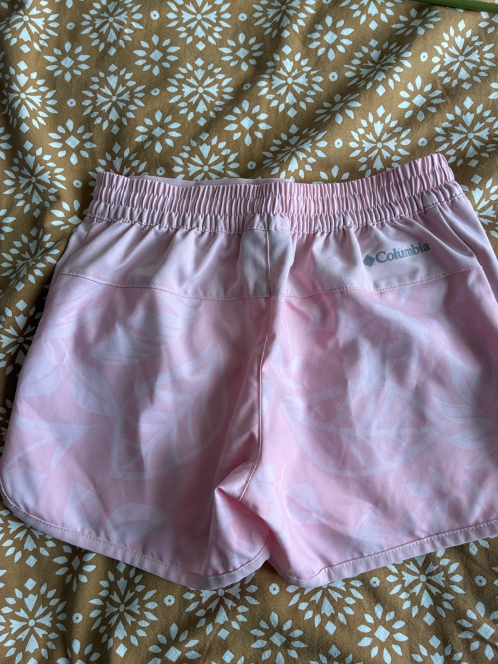 Columbia Pink Floral-Pattern Athletic Shorts
